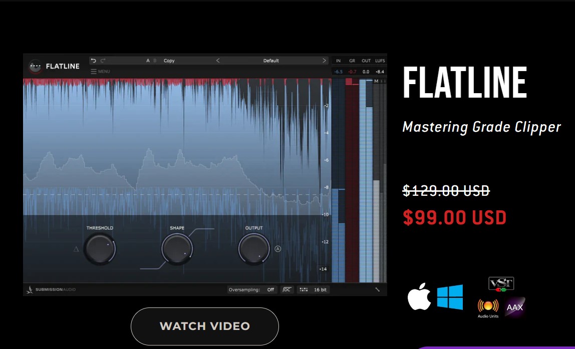 SubMission Audio Flatline - Mastering Grade Clipping Maximizer